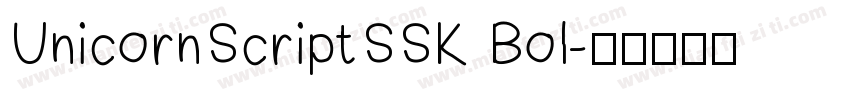 UnicornScriptSSK Bol字体转换